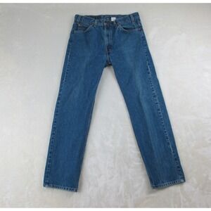 Vintage Levi's 505 Pants Mens 34 Blue Denim Jeans Straight Orange Tab 34X30 90s*